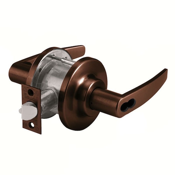 Grade 2 Cylindrical Lock, 80-Storeroom, LG-Lever, Oil Rubbed Dark Bronze, 2-3/4 Inch Backset, SFIC